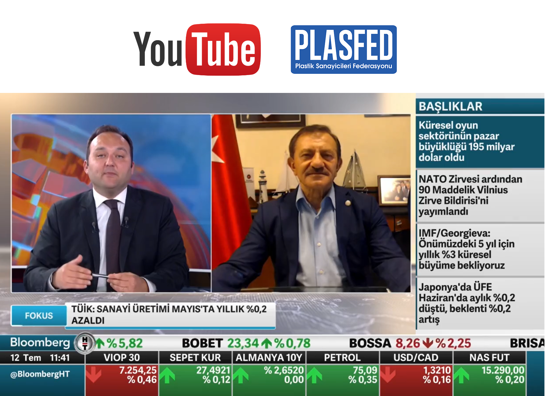 Başkanımız Ömer KARADENİZ, Bloomberg HT'de